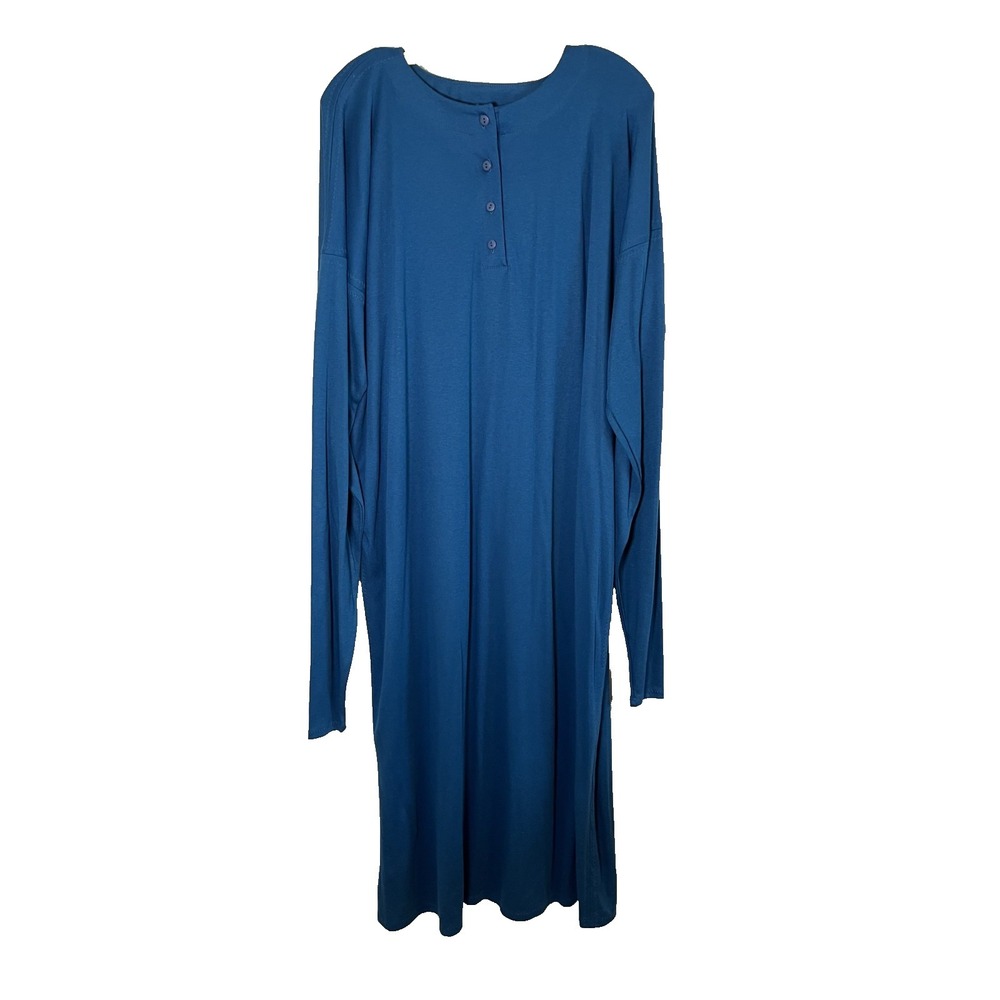 Vintage Neutral‎ Long Maxi Dress Blue OS Coastal Nautical Minimalist Lagen 80s